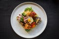 Top Down Shot of Creative Plate of Chirashi and Whole Plate