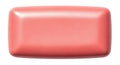 A smooth pink bar of soap with rounded corners on a plain white background isolated on white background Royalty Free Stock Photo