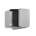 Open Silver Metal Box on White Background Royalty Free Stock Photo