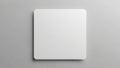 Plain white square with rounded corners on a gray background, showcasing a simple and minimalist design Royalty Free Stock Photo
