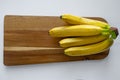Top down view of a bunch of yellow bananas Royalty Free Stock Photo