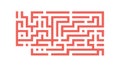 Top-Down View of Complex Maze Puzzle, vector design Generative AI Royalty Free Stock Photo