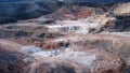 Top down view of a crushed stone quarry Royalty Free Stock Photo