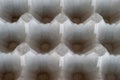 Top-Down View of an Empty Biodegradable Molded Pulp Fiber Egg Carton Tray Royalty Free Stock Photo