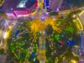 Top-down view of Haizhu Square at the evening, Guangzhou Royalty Free Stock Photo