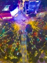 Top-down view of Haizhu Square at the evening, Guangzhou Royalty Free Stock Photo