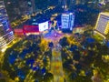 Top-down view of Haizhu Square at the evening, Guangzhou Royalty Free Stock Photo