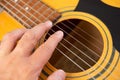 Hand strums Royalty Free Stock Photo
