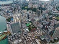 Top down view Hong Kong city Royalty Free Stock Photo