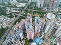 Top down view of Hong Kong city Royalty Free Stock Photo