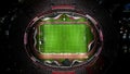 Top Down View Morumbi Stadium At Downtown Sao Paulo Brazil. Soccer Match.