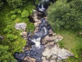 Top Down View of the Mountain Creek in Wales Royalty Free Stock Photo