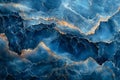 A top-down view of natural stone tiles in a seamless, glittering pattern, presented as a high-resolution blue marble Royalty Free Stock Photo