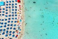 Top down view of Nissi beach, Agia Napa, Cyprus Royalty Free Stock Photo