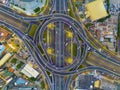 Top-down view of node interchange between Nanda Avenue and Panyu Avenue Royalty Free Stock Photo