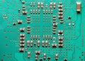 Top down view of printed circuit board