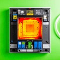 High-Tech Processor Core Glowing with Thermal Energy Royalty Free Stock Photo