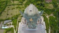 Top down view to statue of god Garuda. Aerial view statue hindu god garuda wisnu kencana Statue, Bali. Statue at Royalty Free Stock Photo