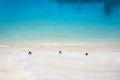 Top down view of the turquoise colored sea of the famous Myrtos beach Royalty Free Stock Photo