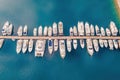 Top down view of the yacht club Royalty Free Stock Photo