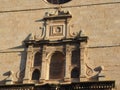 Facade of the church of the Assumption of Les Borges Blanques, Lerida, Spain, Europe