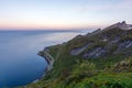 From top of the famous Reinebringen looking towards the road to Moskens in Lofoten