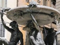 Fountain of the Turtles in the historic center of Rome in Italy.