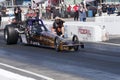 Top fuel dragster in preparation on the race track Royalty Free Stock Photo