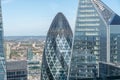 Top of the Gherkin building in London Royalty Free Stock Photo