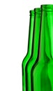 Top of green beer empty bottle Royalty Free Stock Photo