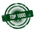 top 1000 - green grunge stamp