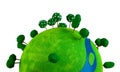 Top of green planet. Royalty Free Stock Photo