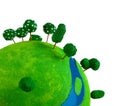 Top of green planet. Royalty Free Stock Photo