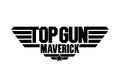Top Gun Maverick typography icon. Top Gun Maverick lettering on white color Royalty Free Stock Photo