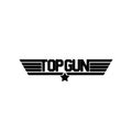 Top Gun typography vector icon. Topgun ettering Royalty Free Stock Photo