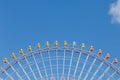 Top half of big funfair ferris wheel Royalty Free Stock Photo