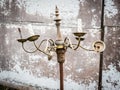 Top half of an old rusty broken floor lamp Royalty Free Stock Photo