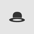 Top hat icon flat Royalty Free Stock Photo