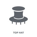 Top hat icon from collection. Royalty Free Stock Photo