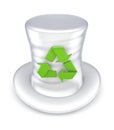 Top-hat with recycle symbol.