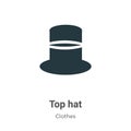 Top hat vector icon on white background. Flat vector top hat icon symbol sign from modern clothes collection for mobile concept Royalty Free Stock Photo