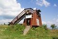 Top of the hill and mountain with lookout / observation tower Royalty Free Stock Photo