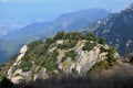 Top of the hills at Mount Jiuhua, Nine Glorious Mountains Royalty Free Stock Photo