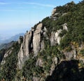 Top of the hills at Mount Jiuhua, Nine Glorious Mountains Royalty Free Stock Photo