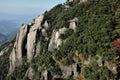 Top of the hills at Mount Jiuhua, Nine Glorious Mountains Royalty Free Stock Photo