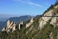 Top of the hills at Mount Jiuhua, Nine Glorious Mountains Royalty Free Stock Photo