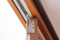 Top hung bifold system for large door panels Royalty Free Stock Photo