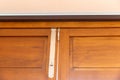 Top hung bifold system for large door panels Royalty Free Stock Photo