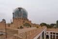 the top of the Imam Mosque (Shah Mosque) in Ishafan, Iran