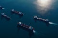 top industrial transportation ship container transport shipping cargo logistic vessel view. Generative AI.